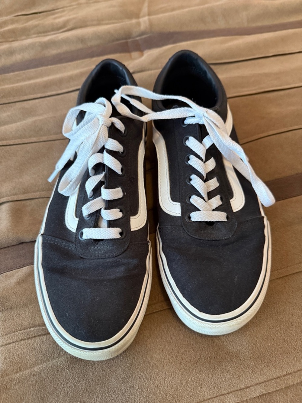Vans Black & White Low-Top Skate Sneakers